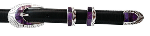 Supersmith Purple Sugilite 3/4" Inlaid Ranger Belt Buckle
