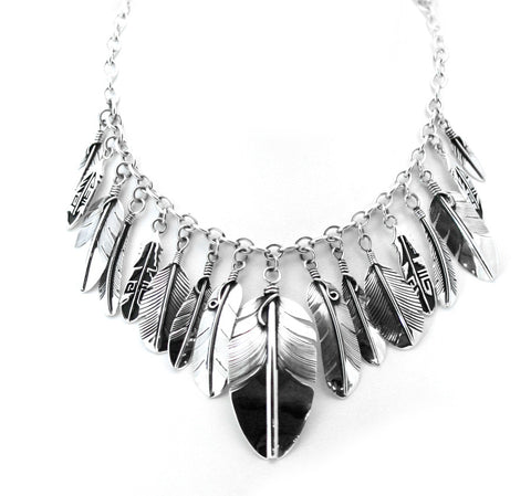 Sterling Silver Feather Necklace