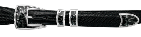 Supersmith Zinc & Black Quartz 1" Inlaid Ranger Belt Buckle