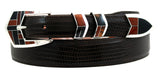 Supersmith Black Jade & Red Tigers Eye 1" Inlaid Ranger Belt Buckle