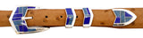 Supersmith Handcrafted Blue Lapis 1" Inlaid Ranger Belt Buckle