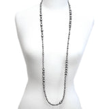 Traditional Sterling Silver Antiqued Beaded Navajo Necklace