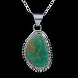 Aaron Toadlena Crow Springs Turquoise Silver Necklace Earring Set