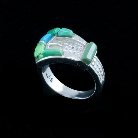 Inlaid Sterling Silver Ring
