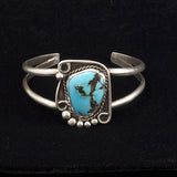 Turquoise Cuff Bracelet - Sterling Silver
