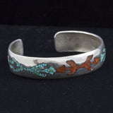 Crushed Stone Cuff Bracelet - Sterling Silver_copy