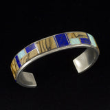NR Inlay Cuff Bracelet - Sterling Silver