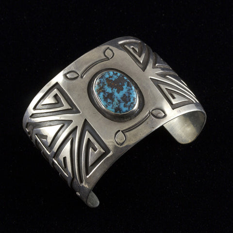Turquoise Cuff Bracelet - Sterling Silver