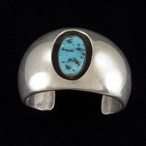 Turquoise Cuff Bracelet - Sterling Silver
