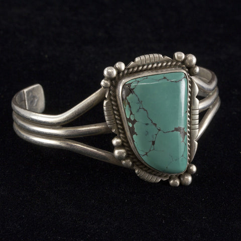 Turquoise Cuff Bracelet - Sterling Silver