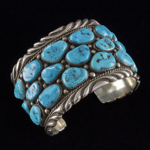 Turquoise Cuff Bracelet - Sterling Silver
