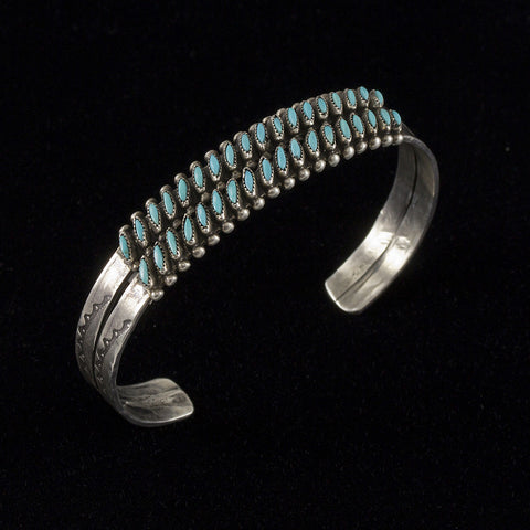 Turquoise Cuff Bracelet - Sterling Silver
