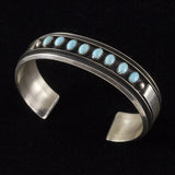 Turquoise Cuff Bracelet - Sterling Silver