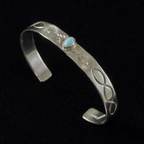 Turquoise Cuff Bracelet - Sterling Silver
