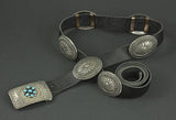 Navajo Sterling Silver & Turquoise 55" 6 Concho Belt