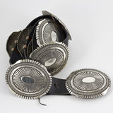 Sterling Silver 8 Concho Belt