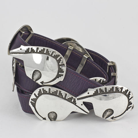 Sterling Silver Bear Concho Belt