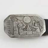 Navajo Silver Story Teller 44" Concho Belt