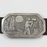 Navajo Silver Story Teller 44" Concho Belt