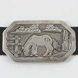 Navajo Silver Story Teller 44" Concho Belt