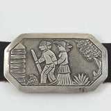Navajo Silver Story Teller 44" Concho Belt