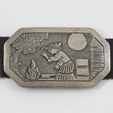 Navajo Silver Story Teller 44" Concho Belt