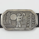 Navajo Silver Story Teller 44" Concho Belt