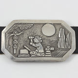 Navajo Silver Story Teller 44" Concho Belt