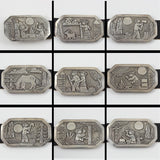 Navajo Silver Story Teller 44" Concho Belt