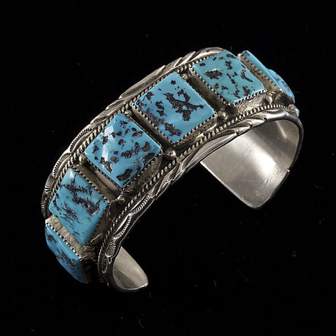 Turquoise Cuff Bracelet - Sterling Silver