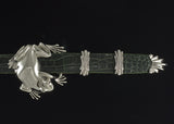 Alexander Kalifano White Bronze 1" Polished Frog Belt Buckle