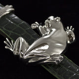 Alexander Kalifano White Bronze 1" Polished Frog Belt Buckle