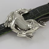 Alexander Kalifano White Bronze 1" Polished Frog Belt Buckle