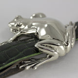 Alexander Kalifano White Bronze 1" Polished Frog Belt Buckle