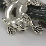 Alexander Kalifano White Bronze 1" Polished Frog Belt Buckle