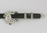 Alexander Kalifano White Bronze 1" Polished Frog Belt Buckle