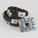 Lapis Lazuli and Sterling Silver 46" Concho Belt