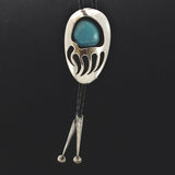 Claw Design Sterling Silver and Turquoise Bolo Tie