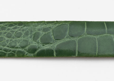 Grass Green Glazed Custom Alligator Belt Strap