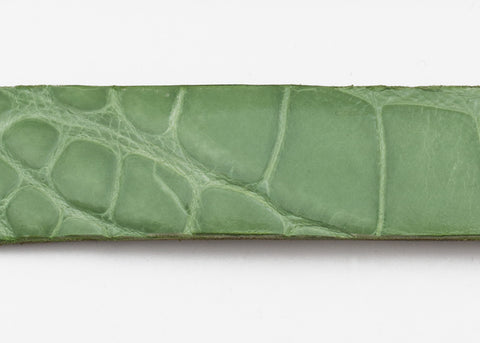 Lime Green Glazed Custom Alligator Belt Strap