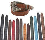 Black Glazed Custom Alligator Belt Strap