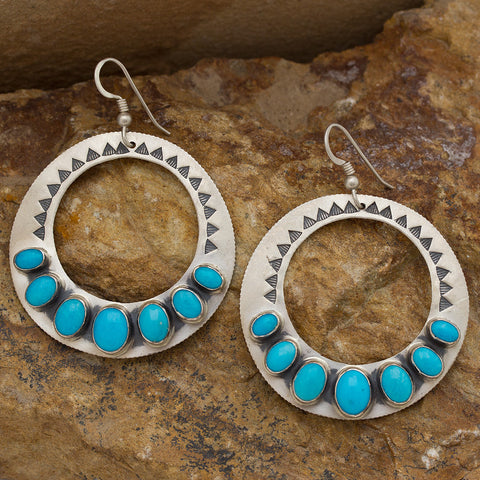 Sleeping Beauty Turquoise Earrings