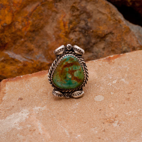 Turquoise Ring - Sterling Silver Size 7.5