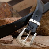Black Toro Buffalo Belt Strap With Buckle