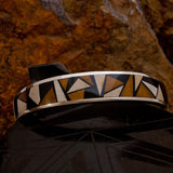 David Rosales Abstract Kayenta Inlaid Sterling Silver Bracelet