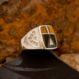 David Rosales Apex Kayenta Inlaid Sterling Silver Ring
