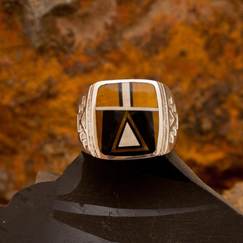 David Rosales Apex Kayenta Inlaid Sterling Silver Ring