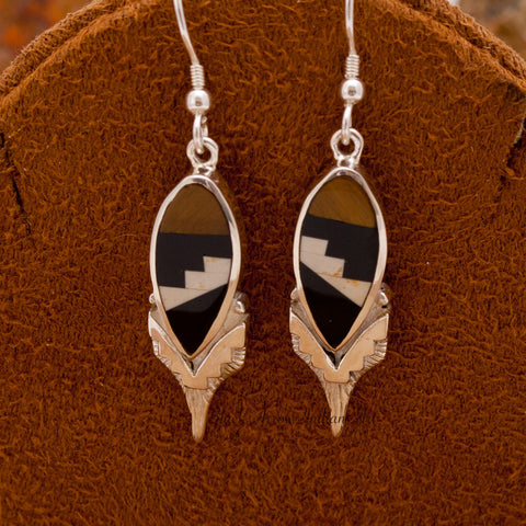 David Rosales Kayenta Radiance Inlaid Sterling Silver Earrings