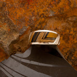 David Rosales Native Earth Slide Inlaid Sterling Silver Ring