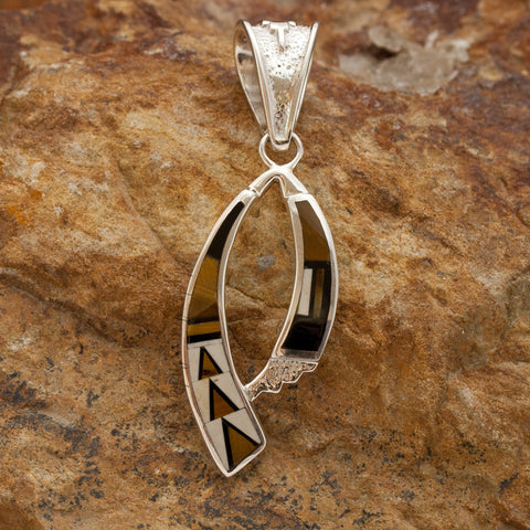 David Rosales Kayenta Progression Inlaid Sterling Silver Pendant